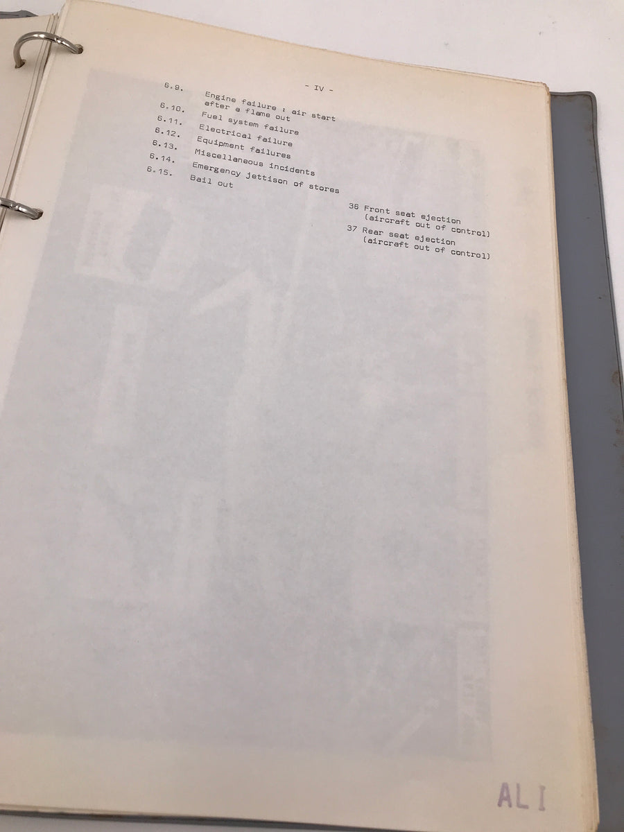 FLIGHT MANUAL FOUGA C. M. 170
