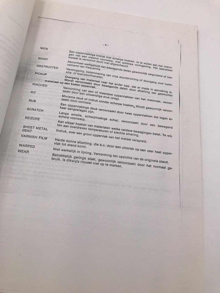 NAZICHT PROCEDURES -  REACTIEMOTOREN (BELGIAN TRAINING SCHOOL - ROYAL AIR FORCE)