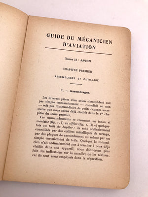 GUIDE MÉCANICIEN D’AVIATION – Tome II MONTAGE DE L’AVION