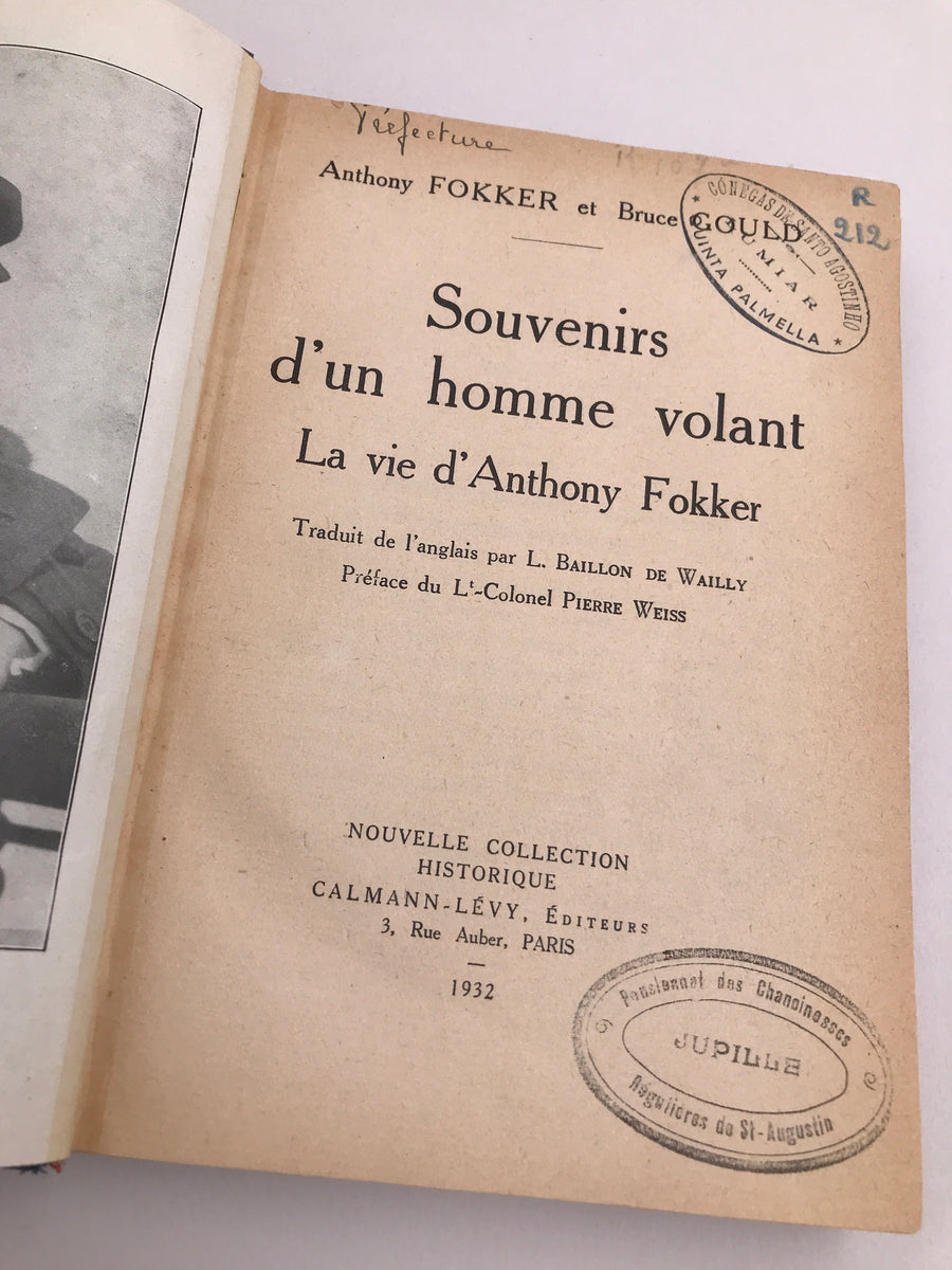 Souvenirs d’un homme volant — La vie d’Anthony Fokker