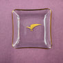 VIDE-POCHE — 🇷🇴 TAROM — Cendrier / Coupelle de service de Première Classe — Logo Hirondelle Dorée — Vintage Années 1960 —