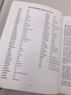 HAWKER HUNTER 1951 - 2007 In UK and Foreign Service