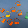 🇧🇪 SABENA — Ensemble de 8 scellés de sécurité en plastique numérotés — années 1970–1990