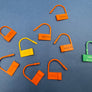 🇧🇪 SABENA — Ensemble de 8 scellés de sécurité en plastique numérotés — années 1970–1990