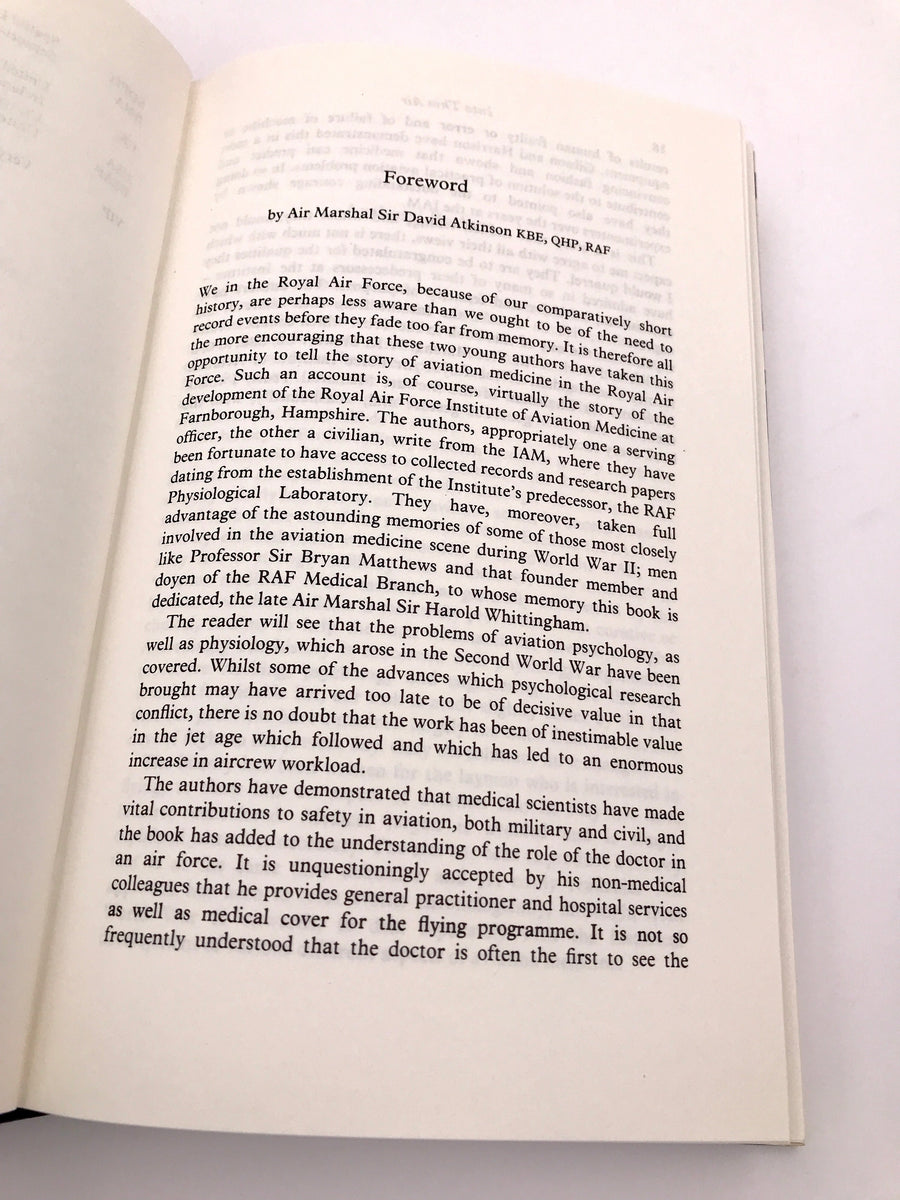 INTO THIN AIR – A HISTORY OF AVIATION MEDICINE IN THE RAF