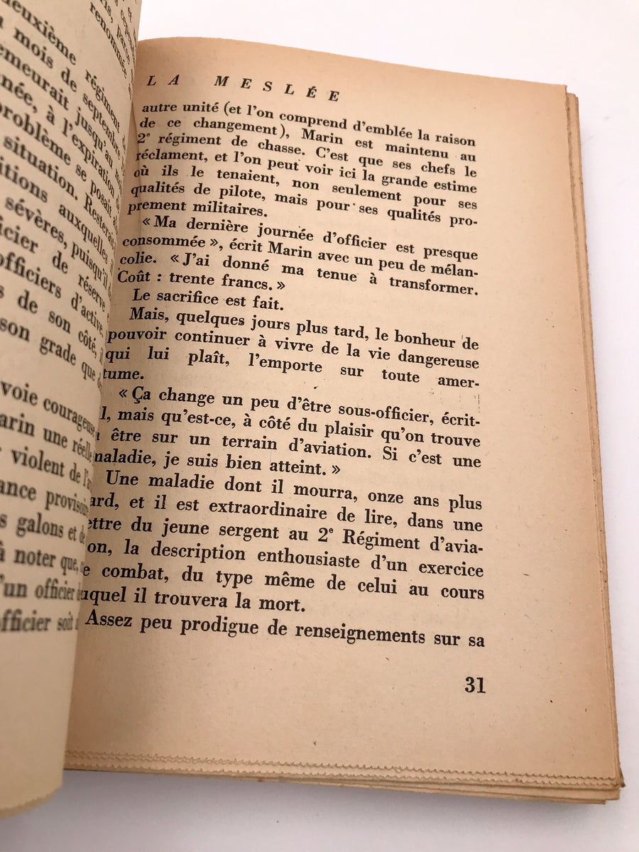 Le Guynemer de la dernière guerre – MARIN LA MESLEE