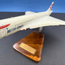 Maquette Concorde British Airways sur socle bois – 60 x 26 cm — 1:100 —