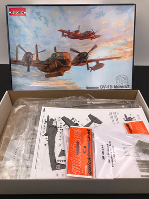 Maquette à monter – Grumman OV-1B MOHAWK U.S. Army Multi-Purpose Aircraft – RODEN 1/48 (used but inside like new - non opened -)