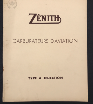 Le Carburateur à Injection " ZÉNITH - STROMBERG " du service T.DOC de la SABENA