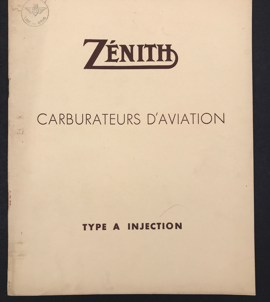 Le Carburateur à Injection " ZÉNITH - STROMBERG " du service T.DOC de la SABENA