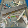 SCHABAK Souvenir Airport Set — 🇧🇪 SABENA • 🇳🇱 KLM • 🇫🇷 Air France • 🇺🇸 Pan Am — coffret de 4 modèles 1:600 — Made in Germany