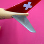 Maquette de présentation d’un Boeing 747-357 (série -300) — Livrée Swissair années 1980 — échelle 1/200 — 35 L cmx E 30 cm
