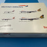 DIE-CAST MODEL — 🇬🇧 British Airways — Boeing 747-400 / 737-200 / Airbus A319 — Herpa Wings — 1:500 — WITH ORIGINAL BOX —