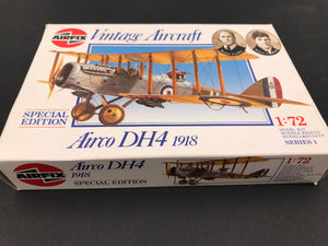 Maquette à monter Vintage Aircraft Airco DH4 1918 AIRFIX 1/72 E [ÉDITION SPÉCIALE]