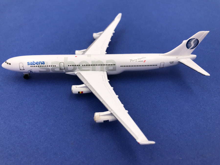 ** EXCEPTIONNAL ANNIVERSARY (75 YEAR) DIE-CAST METAL MODEL ** SABENA Airbus A340 - 311 ( OO - SCY )