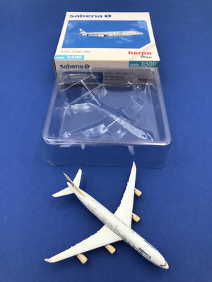 ** DIE-CAST METAL MODEL ** SABENA Airbus A340 - 200 ( OO - SAB )  1/500 (1993)