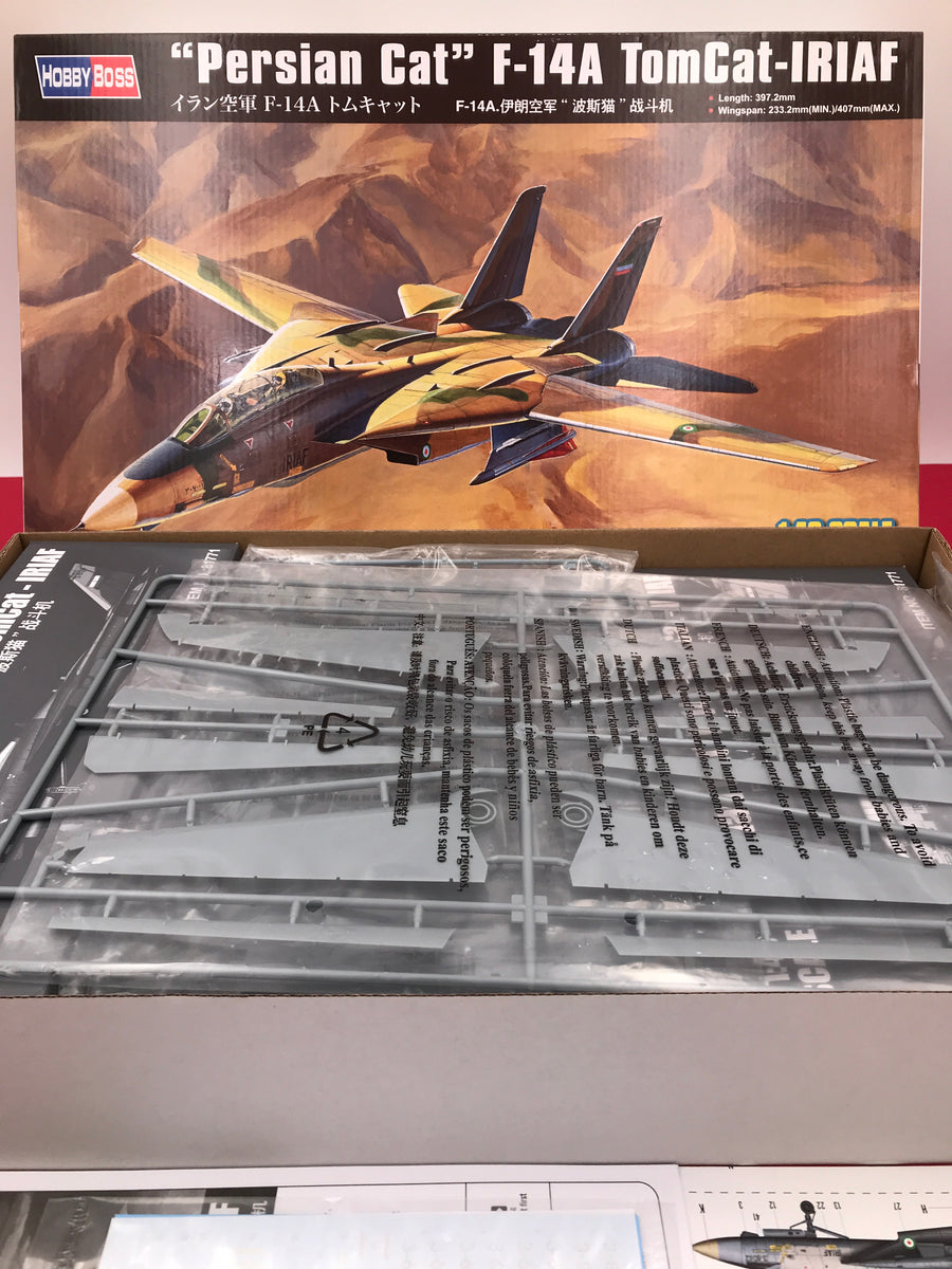 Maquette à monter -  "Persian Cat" F-14A TomCat-IRIAF HobbyBoss (LIKE NEW INSIDE UNOPENED)