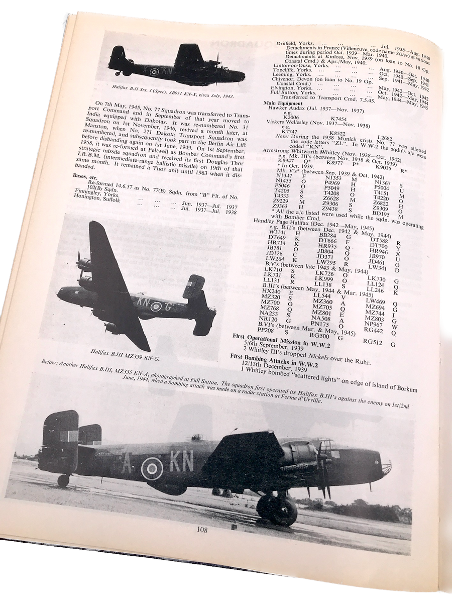 BOMBER SQUADRONS OF THE RAF AND THEIR AIRCRAFT