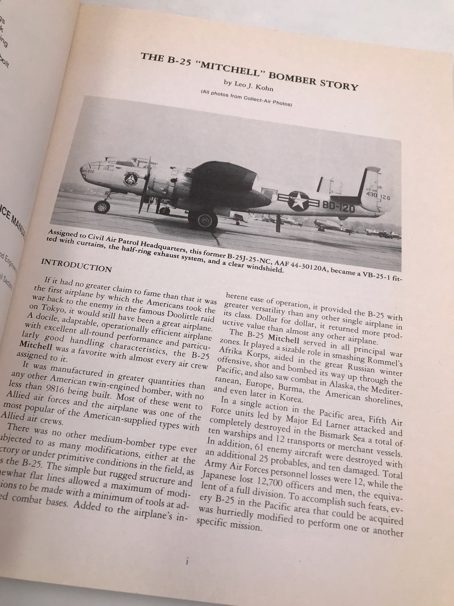 PILOT'S MANUAL FOR B-25 MITCHELL