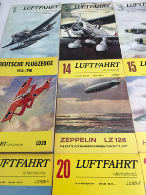 „LUFTFAHRT international“  *** 16 Ausgaben, die Nr. 1, 2, 3, 9, 14, 15, 16, 20, 21, 22, 23, 24, 25, 26 und 27 + DEUTSCHE FLUGZEUGE 1914- 1918für 150 Euro***