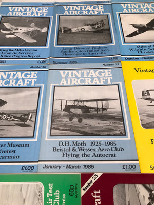 Vintage Aircraft Magazine (from 1st ISSUE July 1976 until Number 35 December 1985)