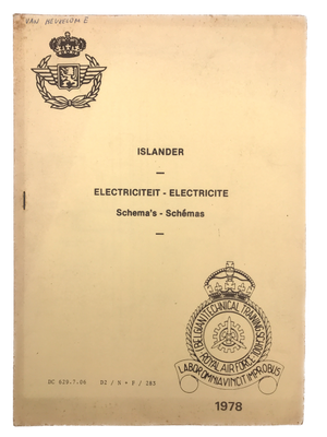 ISLANDER: ELECTRICITEIT - ÉLECTRICITÉ / SCHEMA'S - SCHÉMAS (BELGIAN TECHNICAL TRAINING SCHOOL / ROYAL AIR FORCE)