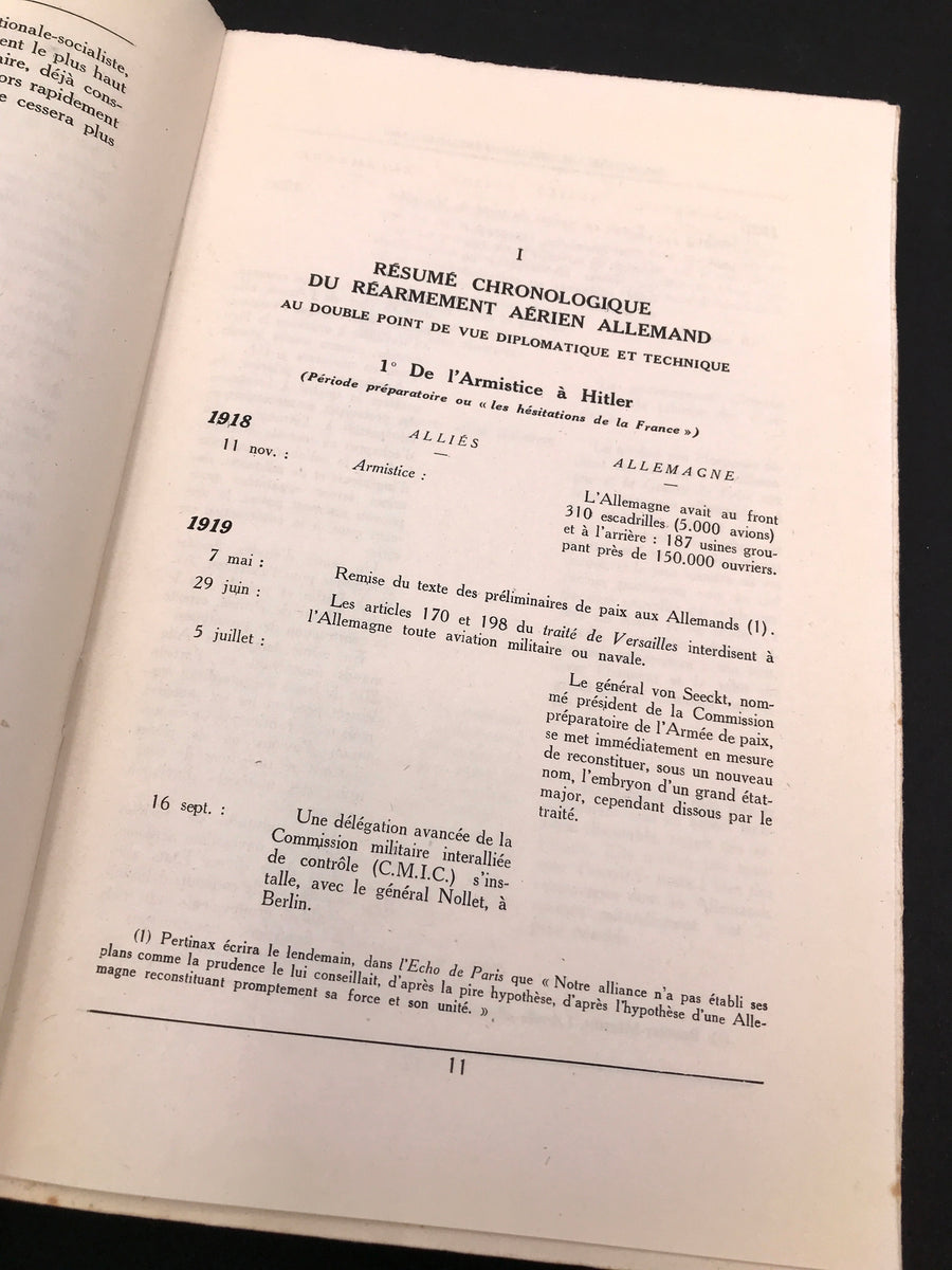 VINGT-CINQ ANNÉES D'AVIATION MILITAIRE, 1920-1945 La Genèse du drame aérien de 1940