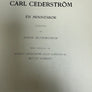 CARL CEDERSTRÖM — EN MINNESBOK