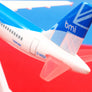 AIRBUS A321-200 — bmi british midland — modèle de bureau sur socle — 22 cm