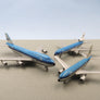 DIE-CAST MODEL — 🇳🇱 KLM Royal Dutch Airlines — Boeing 747 / Douglas DC-10 / Boeing 737 — Schhabak — NOT_FOUND — WITH ORIGINAL BOX —
