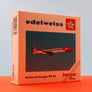 DIE-CAST MODEL — 🇨🇭 Edelweiss — McDonnell Douglas MD-83 — Herpa Wings — 1:500 — WITH ORIGINAL BOX —