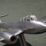 🇬🇧 Gloster Meteor T.7 – Vintage Handcrafted Pewter Aircraft Model – United Kingdom – c. 1955–1970