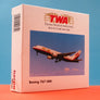 DIE-CAST MODEL — 🇺🇸 TWA Trans World Airlines — Boeing 767-300 — Herpa — 1:500 — WITH ORIGINAL BOX —
