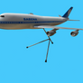 Maquette SABENA Boeing 747 1/100 Air Plast Milano — résine — 69 x 61 cm