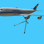 Maquette SABENA Boeing 747 1/100 Air Plast Milano — résine — 69 x 61 cm