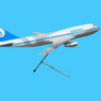 Maquette SABENA Boeing 747 1/100 Air Plast Milano — résine — 69 x 61 cm