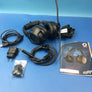 FACTEM EF7-1A AVIATION HEADSET — GENERAL AVIATION SIZE — ULTRA-RESISTANT POLYMER & LEATHER — CIRCA 2016-2020