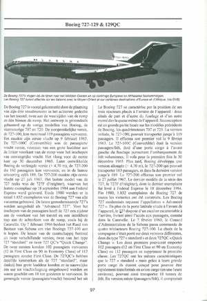 RARE - Modèle en plastique sur pied d'un Boeing 727 de la Sabena (OO-STA)