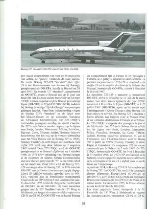 RARE - Modèle en plastique sur pied d'un Boeing 727 de la Sabena (OO-STA)