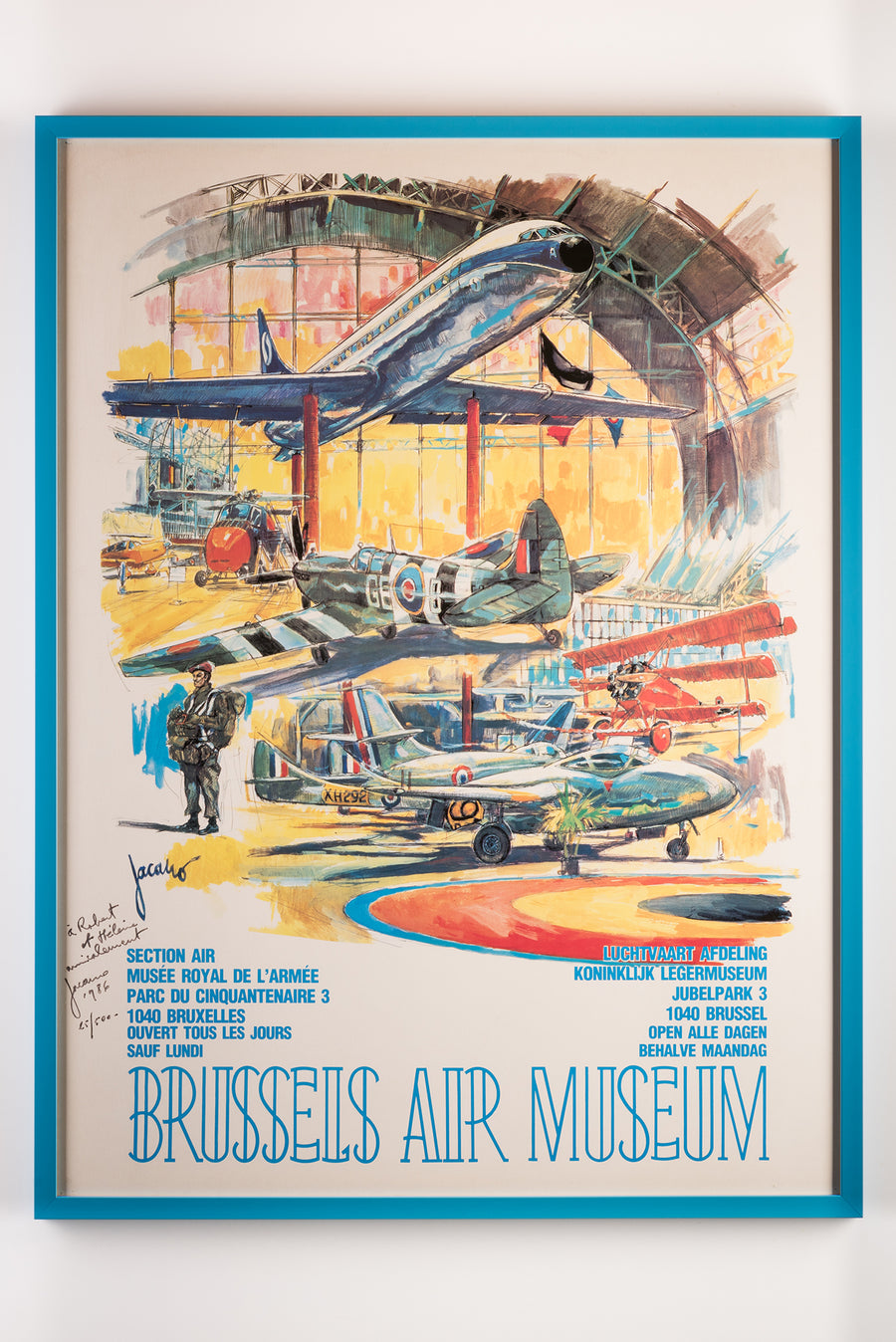 BRUSSELS AIR MUSEUM Affiche numérotée et dédicacée (75 x 100 x 2 cm)