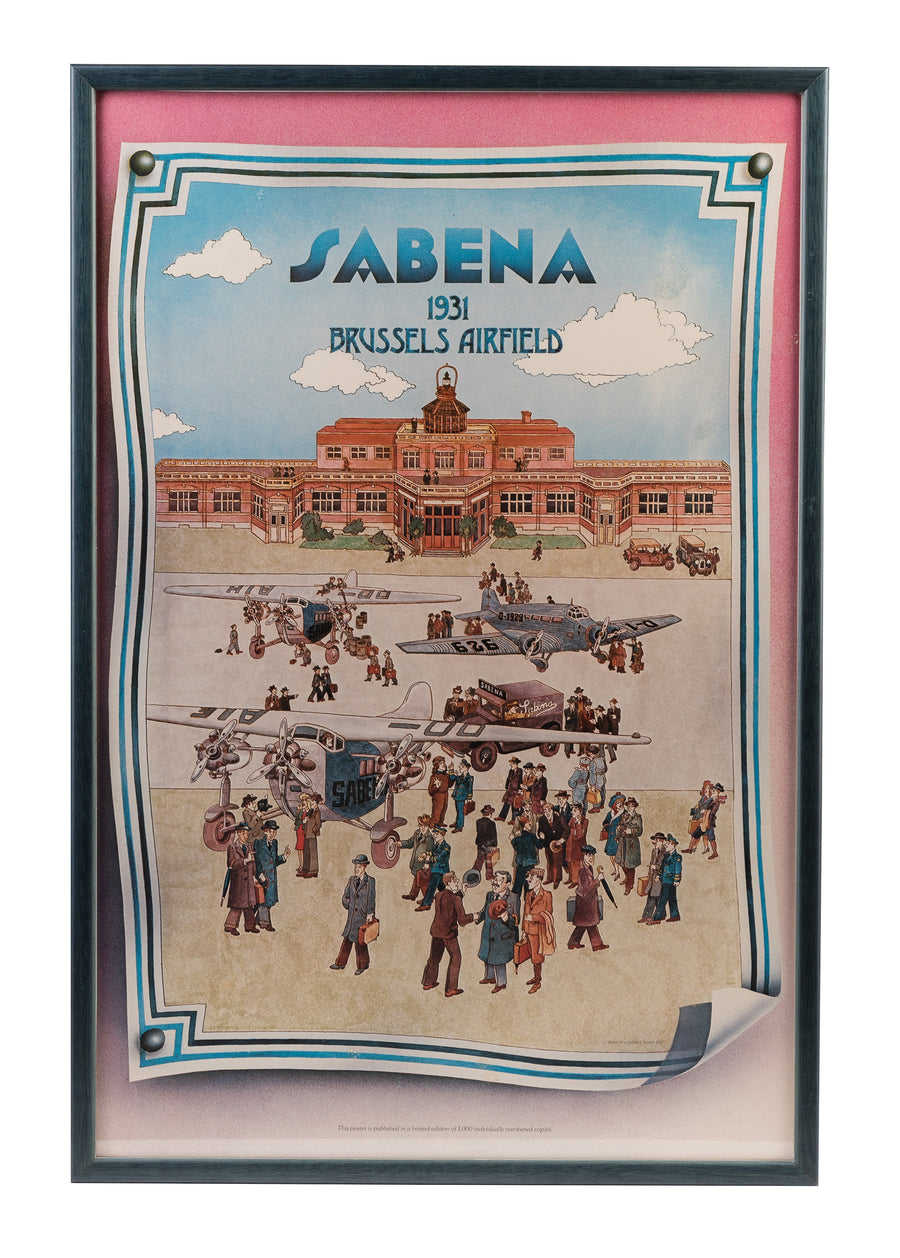 SABENA, 1931, BRUSSELS AIRFIELD (41 x 61 x 1 cm)