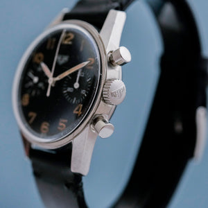 Exceptionnelle montre de la Belgium Air Force 1970 Heuer Chronographe - VENDUE -