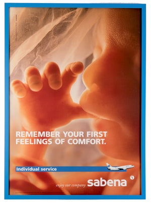 AFFICHE SABENA REMEMBER YOUR FIRST FEELINGS OF COMFORT.