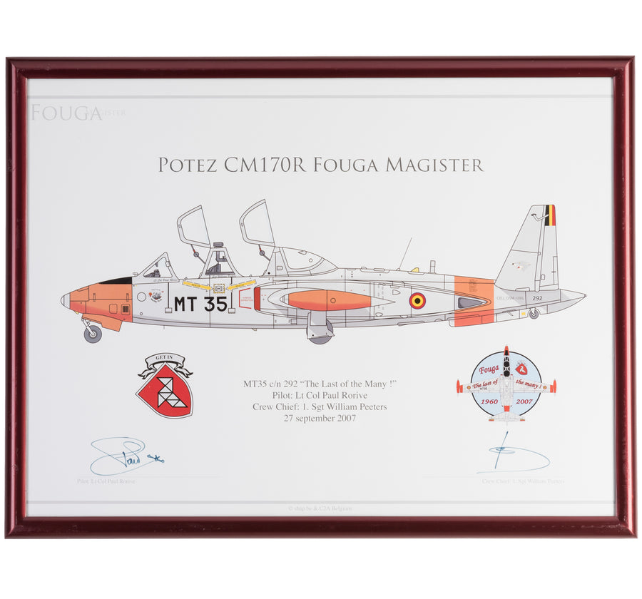 PROFIL POTEZ CM170R FOUGA MAGISTER (Signed) MT35c/n 292 "The Last of the Many"