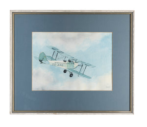 de Havilland DH.60 Gipsy Moth - Aquarelle originale -
