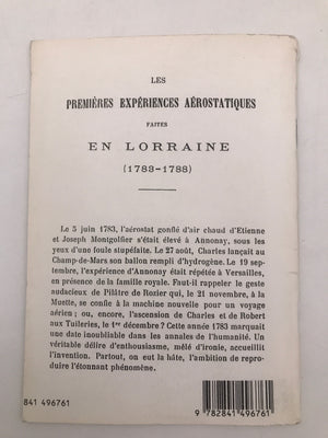 LES PREMIÈRES EXPÉRIENCES AÉROSTATIQUES FAITES EN LORRAINE (1783-1788)