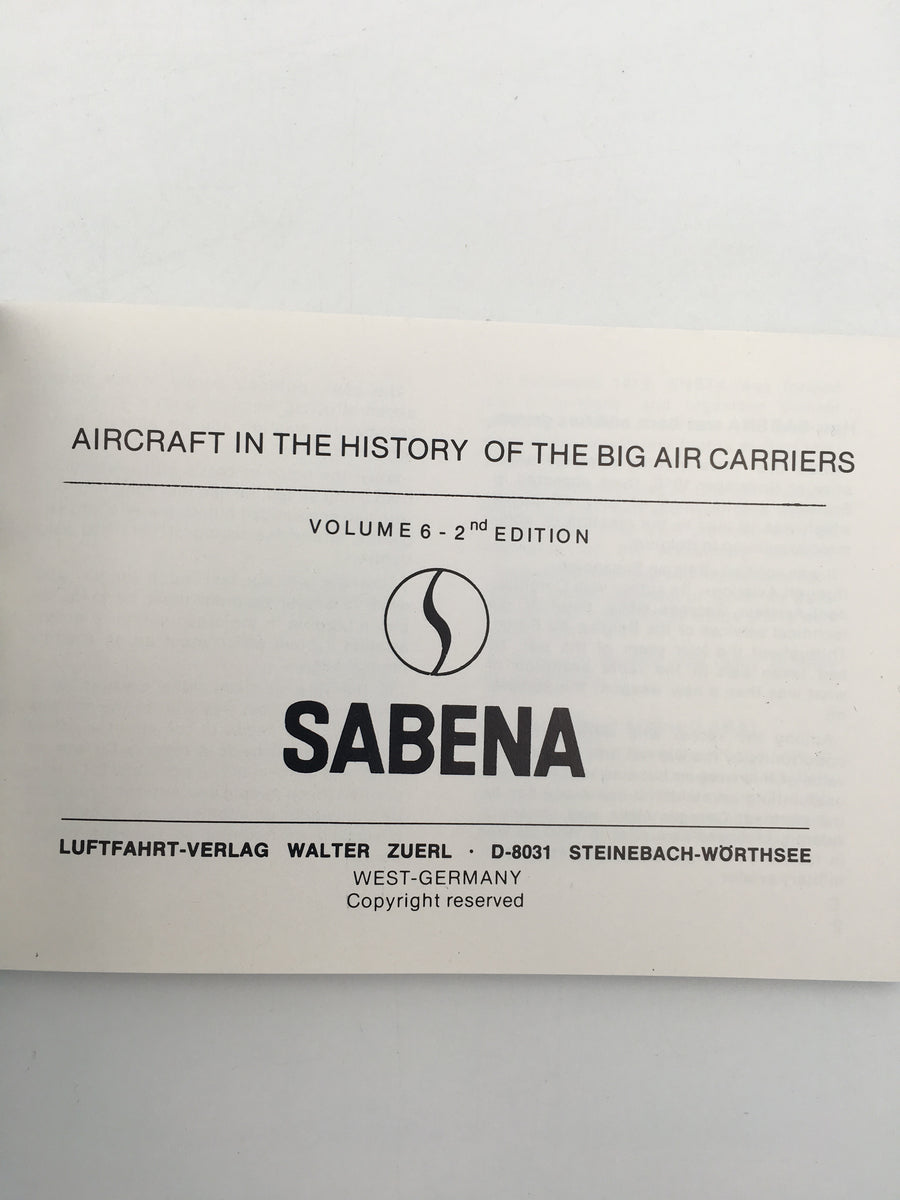 AIRPLANES in the history of SABENA