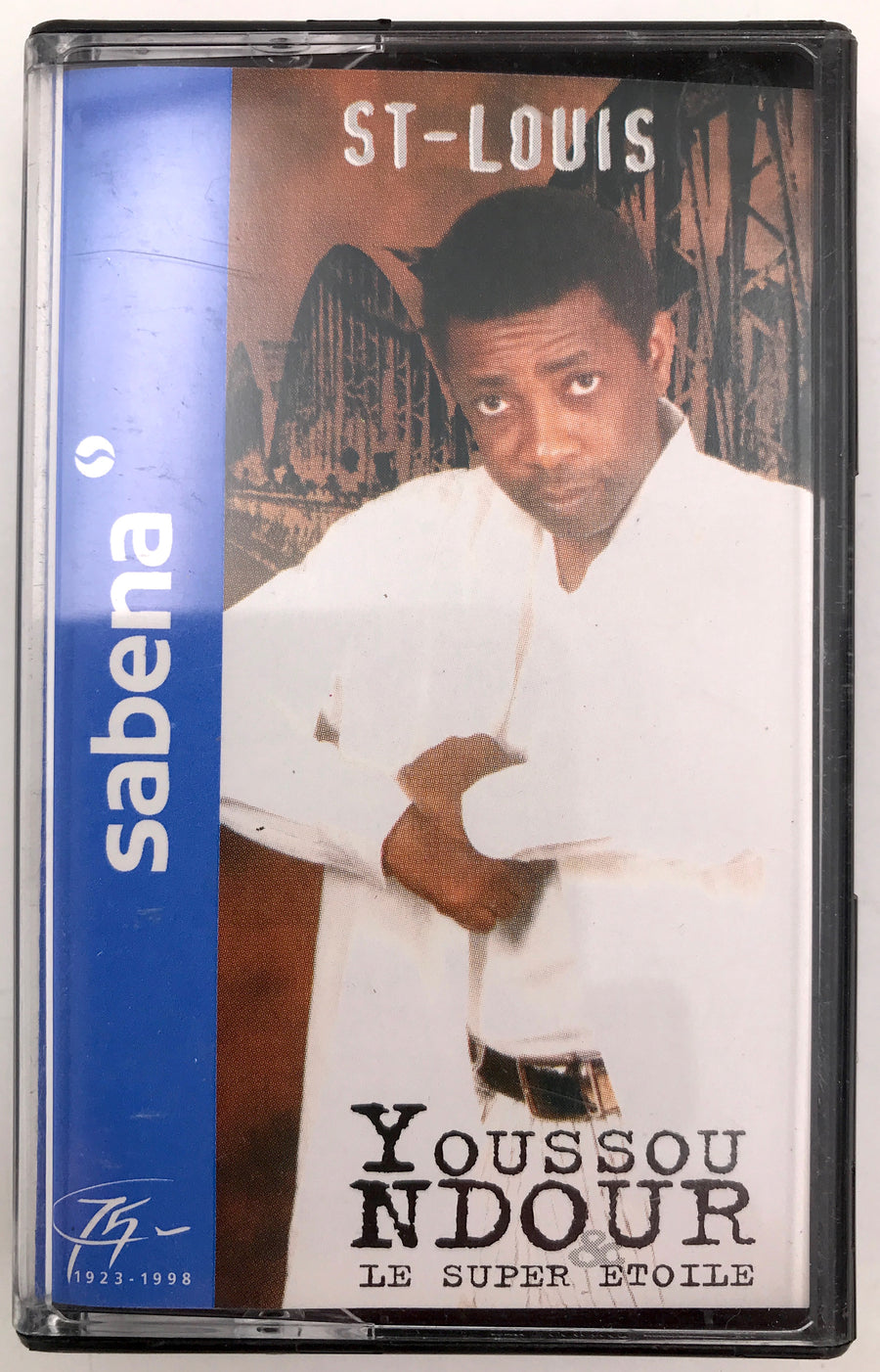Deux cassettes audio dans leur boîtier : ST - LOUIS, Youssou N'DOUR, LE SUPER ETOILE ( 75ème Anniversaire de la Sabena )