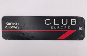 British Airways : Club Europe's luggage tag