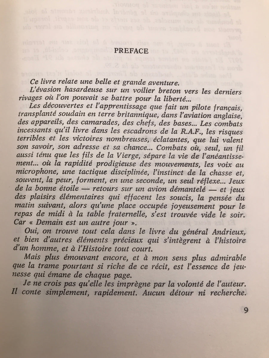 LE CIEL ET L'ENFER, FRANCE LIBRE 1940 - 1945 (Réédition 1983 aux Presses de la Cité)